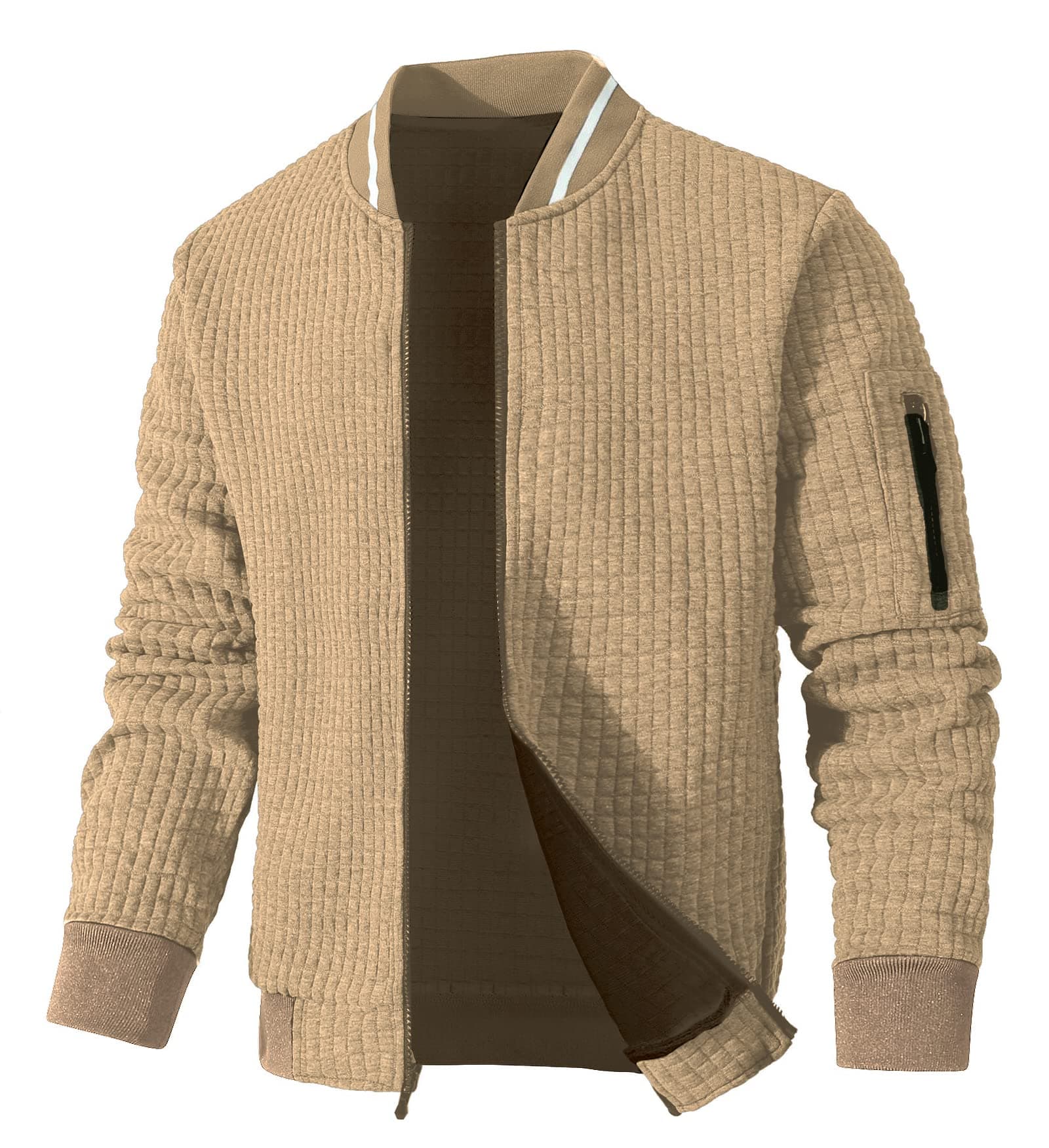 Men's Bomber Jacket, Lightweight, Casual Varsity Style