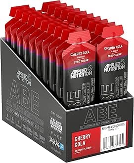 Applied Nutrition ABE Pre Workout Gel - All Black Everything Pre Workout Gel, Energy & Physical Performance with Citrulline, Creatine, Beta Alanine (20 x 60ml Gels) (Cherry Cola)