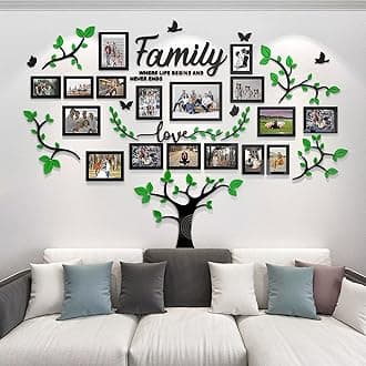 DIY Wall Decor Living Room Family Tree Wall Decor Sticker 3D Picture Frames Collage Wall Decor Living Room Decor