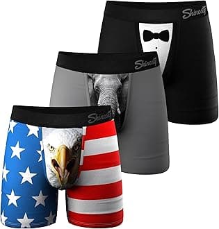 Boxer Briefs for Men Pack of 3 - Hammock Support Pouch Underwear for Men - Flyless