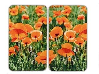Maximex 2521434500 Hob Covers Universal Set of 2 Poppy Field