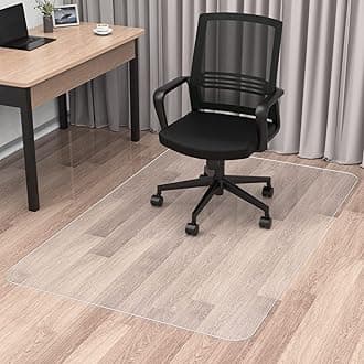 Blvornl Office Chair Mat for Hard Wood Floor, Sturdy Plastic Protector Floor Mat for Office Chair, Rectangle Transparent PVC Computer Hard Floor Chair Mat for Desk, Office, Home (Clear, 30 X 48in)