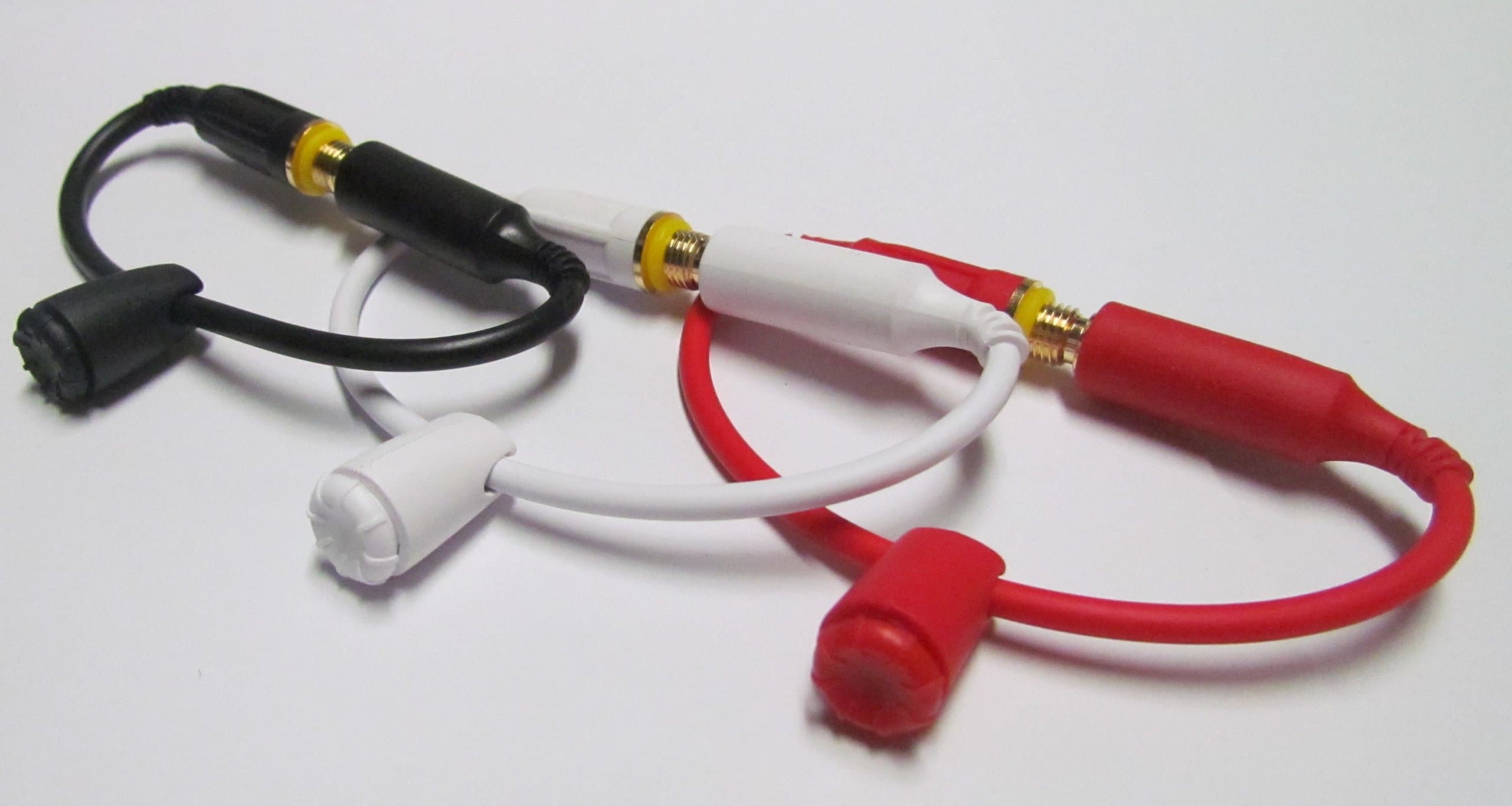 3 Pack General Headphone Adapters for iPhone 5 & 5S LifeProof Case White and Red and Black