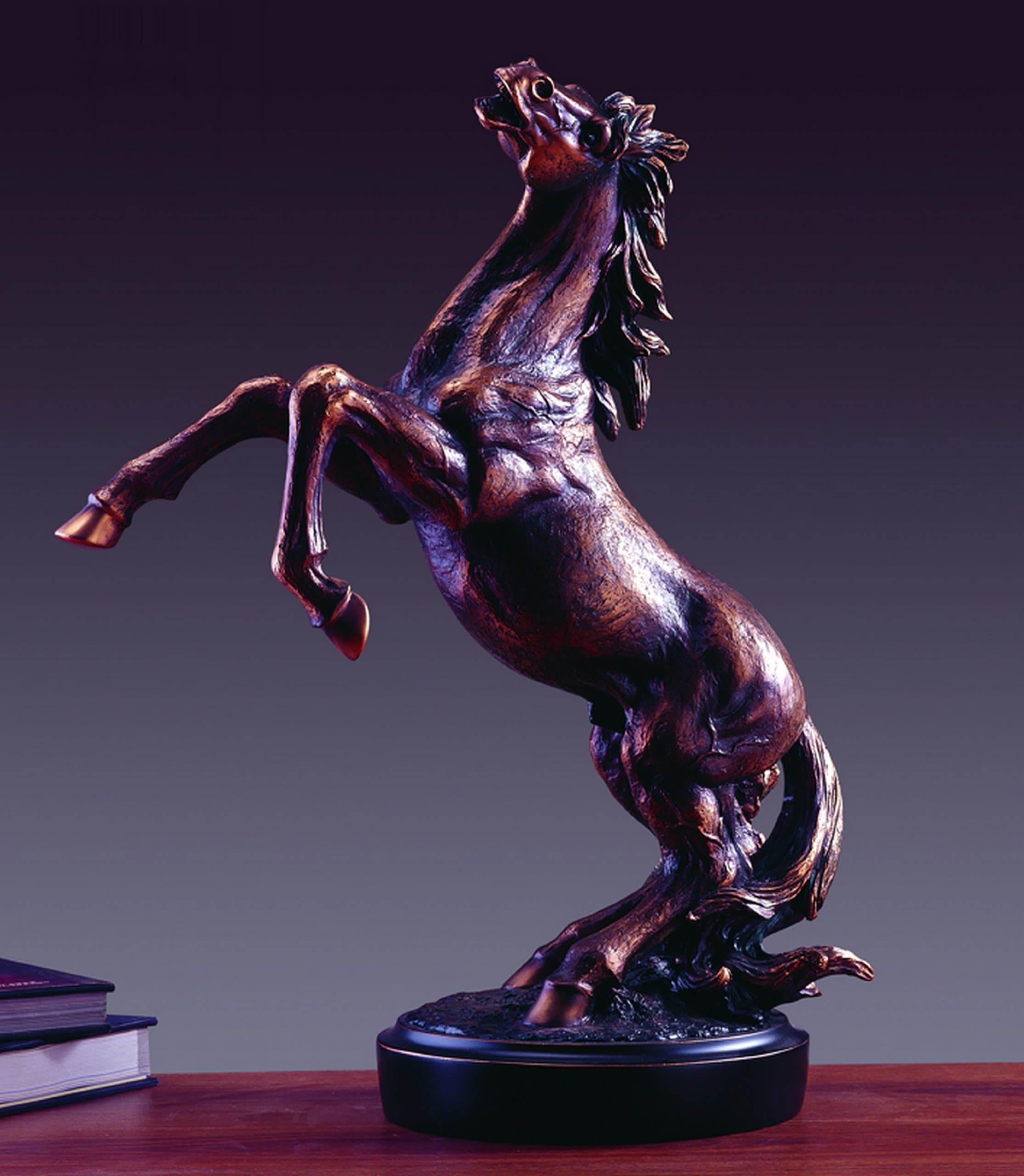 Large Rearing Horse Statue - Sculpture