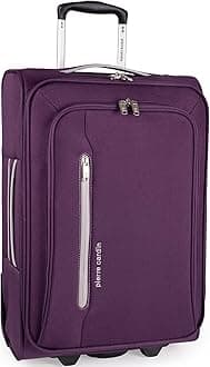 Pierre Cardin Soft Sided Luggage - with Stress Tested Durable Wheels | Telescopic Drag Handle Lightweight Soft-Sided Suitcase with Packing Straps | CL610