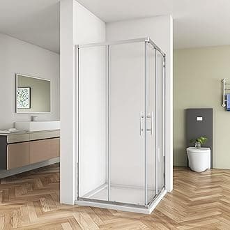 700x700mm Sliding Doors Corner Entry Shower Enclosure 5mm Extra Toughened Safety Glass Screen Cubicles