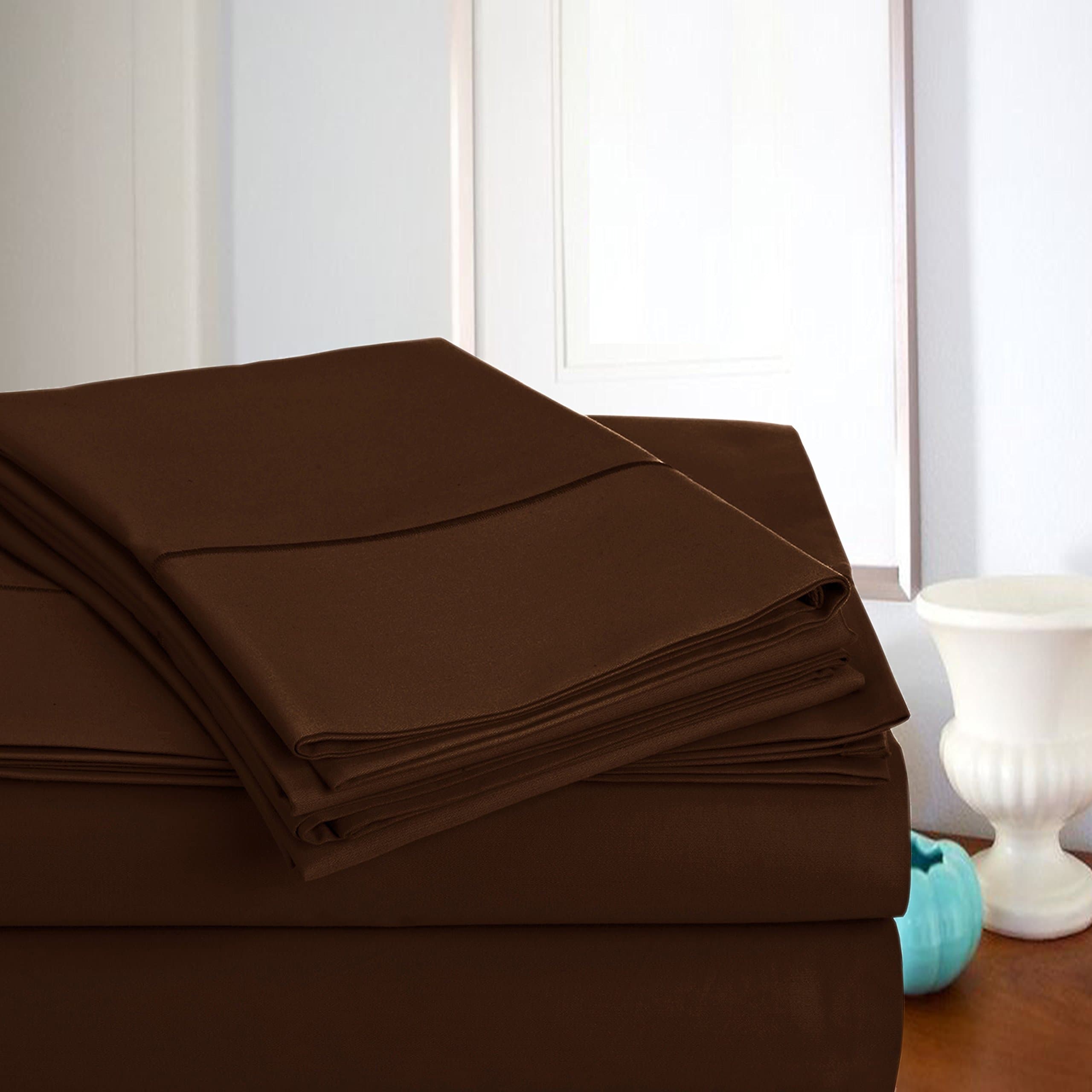 MEGA Sale Today! Luxury Sheets On Amazon Luxury 800 Thread Count 100% Egyptian Cotton Ultra Soft Sheet Set, Queen - Chocolate