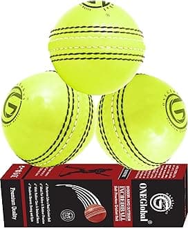 Soft Rubber Cricket Ball for Practice | Outdoor & Indoor Practice Cricket Ball with Core & Stitched Seam | Realistic Feel, True Bounce & Swing for Practice, Honing Skills & Family Fun