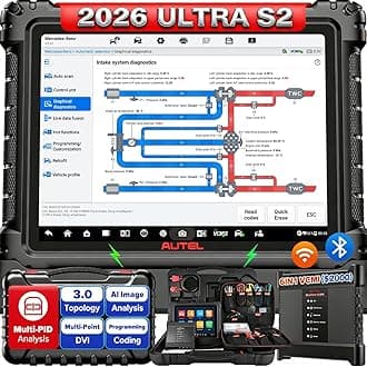 Autel MaxiSYS Ultra S2 AI Scanner, 2026 UltraS2 Top Intelligent Scan Tool, 6-in-1 VCMI2, Up of MSUltra Ultra EV, Topology 3.0 & Multi-Point DVI, EV Test, Motor Truspeed, 48+ Service, 3000+ Active Test