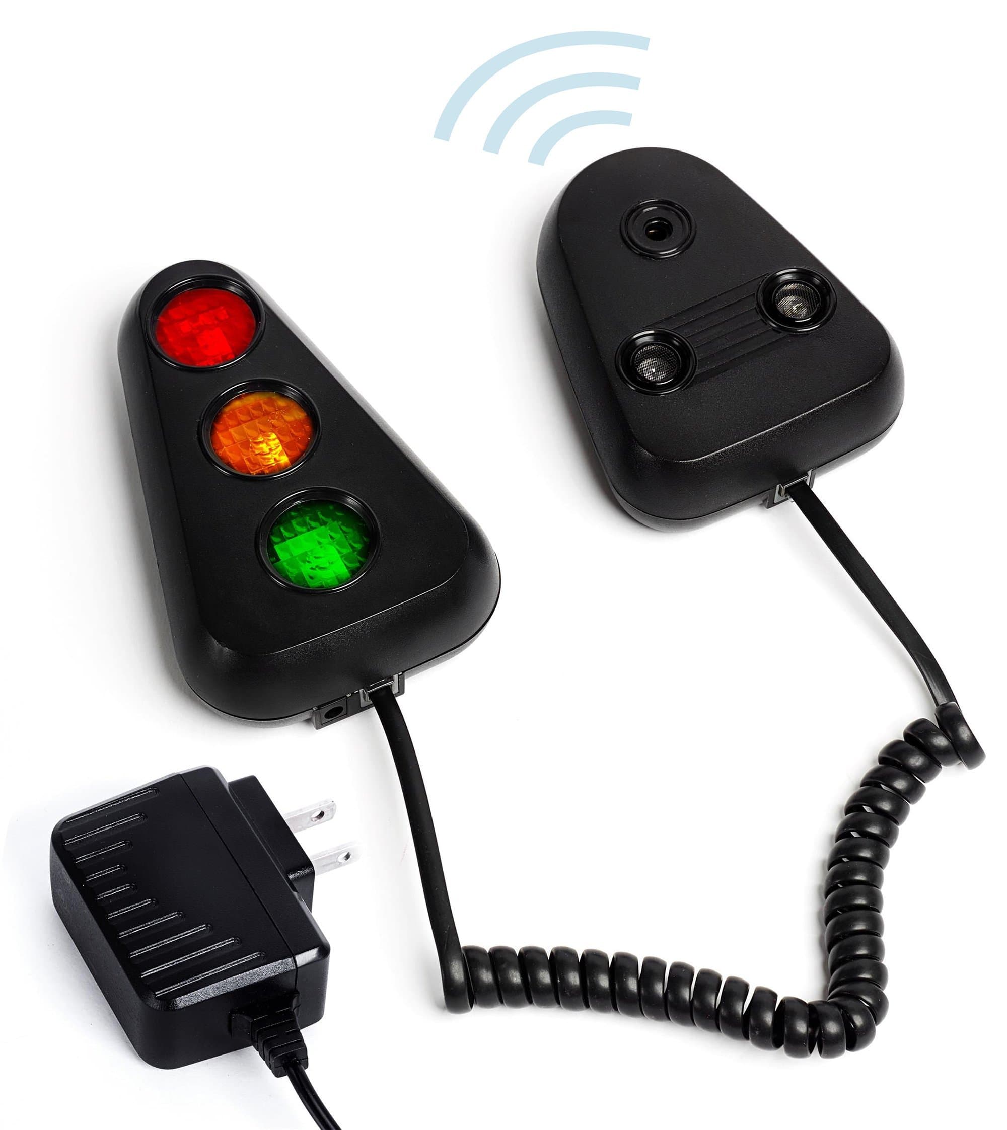 Parking Aid System for Garage - Car Park Assist Sensor System with Stop Indicator - Smart Parking Aid Gadget with Stopper Light & Beep Alerts - AC or Battery Operated