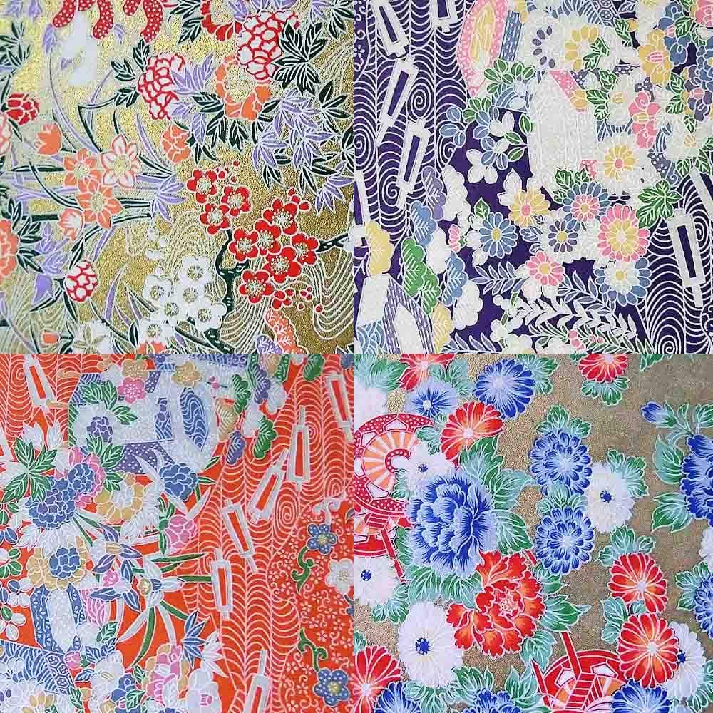 Washi Paper 15.75" x 10.83", 4 Sheets Pack, Multicolor, Matte Finish, Crafts