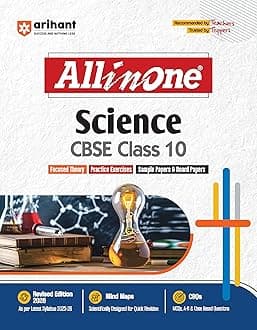 Arihant All in One Science Class 10 for CBSE Exams 2025-26 | Revised Edition as per latest syllabus | Mind Maps, CBQs, Focused Theory, Practice Exercises, Sample Papers