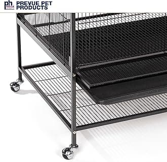 Prevue Hendryx F050 Pet Products Wrought Iron Flight Cage, X-Large, Hammertone Black