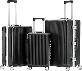 Flight Knight Premium Travel Suitcase - 8 Spinner Wheels - Built-in Side Lock Lightweight Aluminium Frame, ABS Hard Shell Carry on Check in Luggage Highly Durable - Approved for Over 100 Airlines
