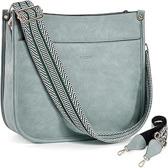 Crossbody Bags for Women Trendy Vegan Leather Hobo Handbags With 2PCS Adjustable Guitar Strap Shoulder Bucket Bags