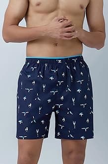 Ultra Breezy 100% Super Combed Cotton Printed Renew Boxer Shorts for Men
