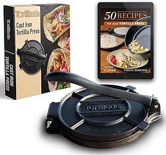 Tortillada – Premium Tortilla Press Cast Iron with Recipes E-Book (12 Inch)