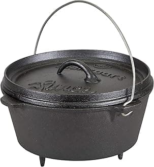 - Pre-Seasoned Cast Iron Dutch Oven
