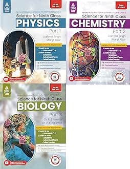 Combo Pack: Lakhmir Singh Class 9 Science (Physics, Chemistry, Biology) - 2024-25 Examination