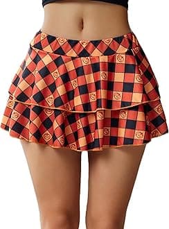 AvidloveWomen Pleated Mini Skirt Solid Ruffle Lingerie Skirts