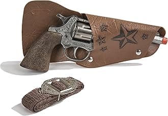 PARRIS CLASSIC QUALITY TOYS EST. 1936 Billy The Kid Holster Set, Realistic Old Western Style Revolver, Solid Die-Cast Metal Pistol, Heavyweight Feel, 8-Shot Ring Caps, Perfect Cowboy Role Play Toy