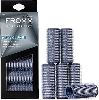 Fromm ProVolume .75" Self-Grip Ceramic Ionic Thermal Hair Rollers, 6 Count, Small Salon Quality Hair Curlers for Shorter Hair, Bangs and Tighter Curls