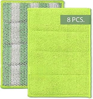 Dish Cloths for Washing Dishes - Dual-Sided Microfiber and Sponge 4.5 x 6.5 inches Cleaning Wipes for Dishes, Countertops & Stovetops - Reusable General Household Cleaning Rags - Pack of 8