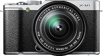 Fujifilm X-M1 Compact System 16MP Digital Camera Kit with 16-50mm Lens and 3-Inch LCD Screen (Silver)