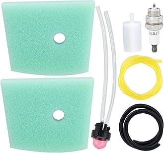 Panari 537186301 Air Filter + Primer Bulb Fuel Spark Plug for 123C 123L 123LD 223L 223R 322C 322L 322R 323C 323L 325C 325CX 325L 325LX 326C 326L 326LX String Trimmer