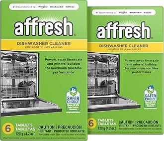 Affresh Dishwasher Cleaner 12 Tablets (2 Pack, 6 Tablets each) | Formulated to Clean All Machine Models