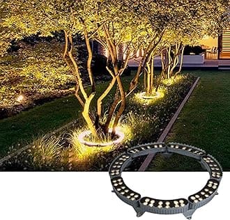 Tree Holding Light - Outdoor Landscape Lights, IP65 Outdoor Waterproof Tree Lighting Lights, AC220V RGB Landscape Garden Tree Lighting, Outdoor LED Surrounding Colored Hoop Tree Spotlight(Purple,5PCS(