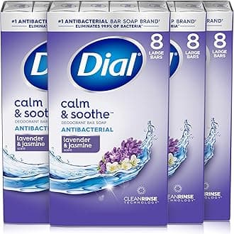 Dial Antibacterial Bar Soap, Lavender & Twilight Jasmine, 32 Bars