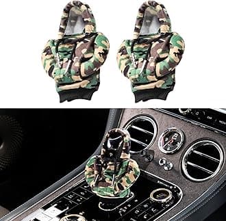 2PCS Universal Gear Shift Hoodie, 4.76Inch Funny Shifter Cover, Car Interior Accessories Stick Protector Decoration for Most Shift Levers