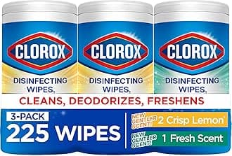 Clorox Disinfecting Wipes, Crisp Lemon and Fresh Scent - Pack of 3