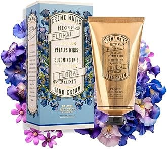 Panier des Sens Iris Hand Cream - Nourishing Shea Butter Hand Cream for Dry Cracked Hands 97% Natural Ingredients - Dermatologically Tested Hand Lotion for Woman Made in France, 2.5 fl oz