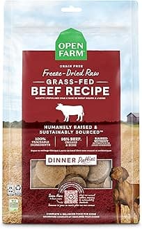 Freeze Dried Raw Grass Fed Beef Patties Dry Dog Food - 297G