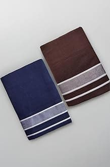 Men's Kerala cotton lungi pack of 2 (Dark blue, Brown)