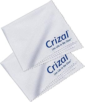 Crizal Eyeglass Cleaning Cloths –2 Pack Premium Microfiber – Designed & Tested for AR-Coated Lenses – Trusted by Optical Professionals