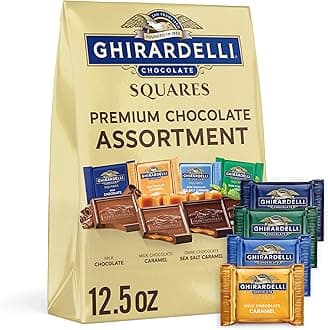 GHIRARDELLI Premium Chocolate Assortment SQUARES, 12.5 oz Bag (Pack of 3), Variety Pack of Milk, Dark, Mint, and Caramel Chocolates