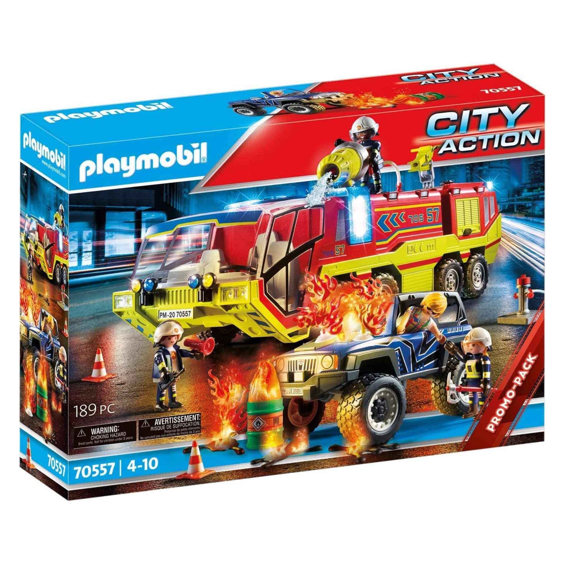 Playmobil Fire Engine With Truck, Standard