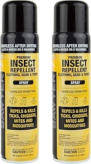 Sawyer Products SP6022 Premium Permethrin Insect Repellent for Clothing, Gear & Tents, Aerosol Spray, 9-Ounce, Twin Pack