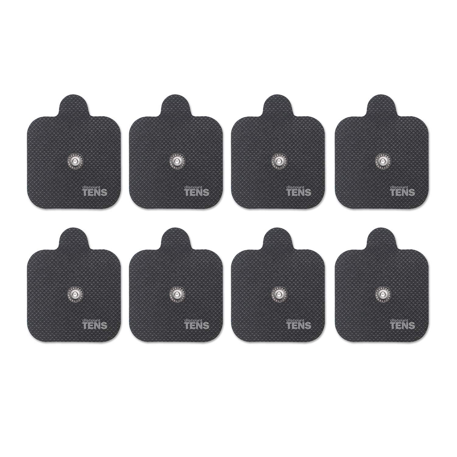 Compex Easy Snap Compatible Electrodes – 8 Pack of 2" x 2" Premium Replacement Pads – Durable, Reusable Self-Adhesive Electrodes for Compex Edge, Sport & Elite TENS Units