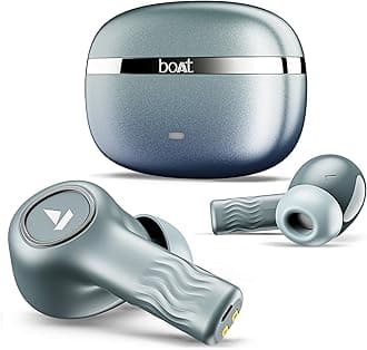 Boat Nirvana Ion ANC, Active Noise Cancellation(~32dB), 120Hrs Battery, App Support, Crystal Bionic Sound, 4Mics ENx, v5.3 Bluetooth Earbuds, TWS Ear Buds Wireless Earphones with mic (Blazing Comet)