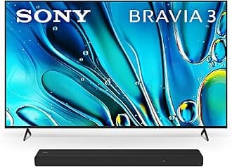 85 Inch 4K Ultra HD TV BRAVIA 3 LED Smart Google TV with Dolby Vision HDR and Exclusive Features for Playstation®5 (K-85S30), 2024 Model & Sony HT-A3000 3.1ch Dolby Atmos Soundbar