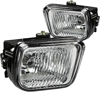 DNA Motoring FL-HC96-CH Front Bumper Fog Light Driver & Passenger Side Enhance visibility [Compatible with 96-98 Honda Civic]
