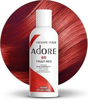 Semi Permanent Hair Color (060 Truly Red) | Vegan & Cruelty-Free Red Hair Dye | No Ammonia, No Peroxide, No Alcohol | 4 Fl Oz