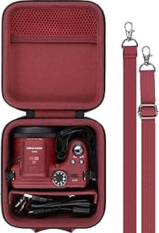 Camera Case Compatible with KODAK PIXPRO AZ405/AZ425/AZ255/AZ401/AZ528 Digital Camera Vlogging Camera,Red Case