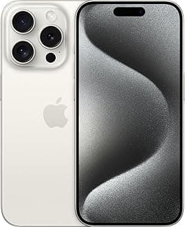 Apple iPhone 15 Pro, US Version, 256GB, White Titanium for Cricket Wireless (Renewed Premium)