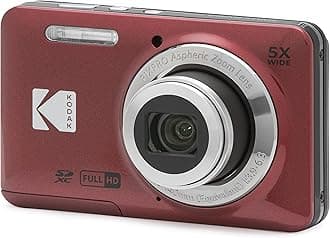 PIXPRO Friendly Zoom FZ55-RD 16MP Digital Camera with 5X Optical Zoom 28mm Wide Angle and 2.7" LCD Screen (Red)