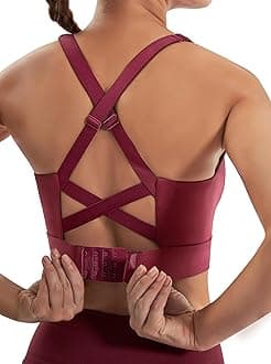 Ewedoos High Support Sports Bras for Women Adjustbale Supportive High Impact Sports Bra Push Up Workout Running Bras